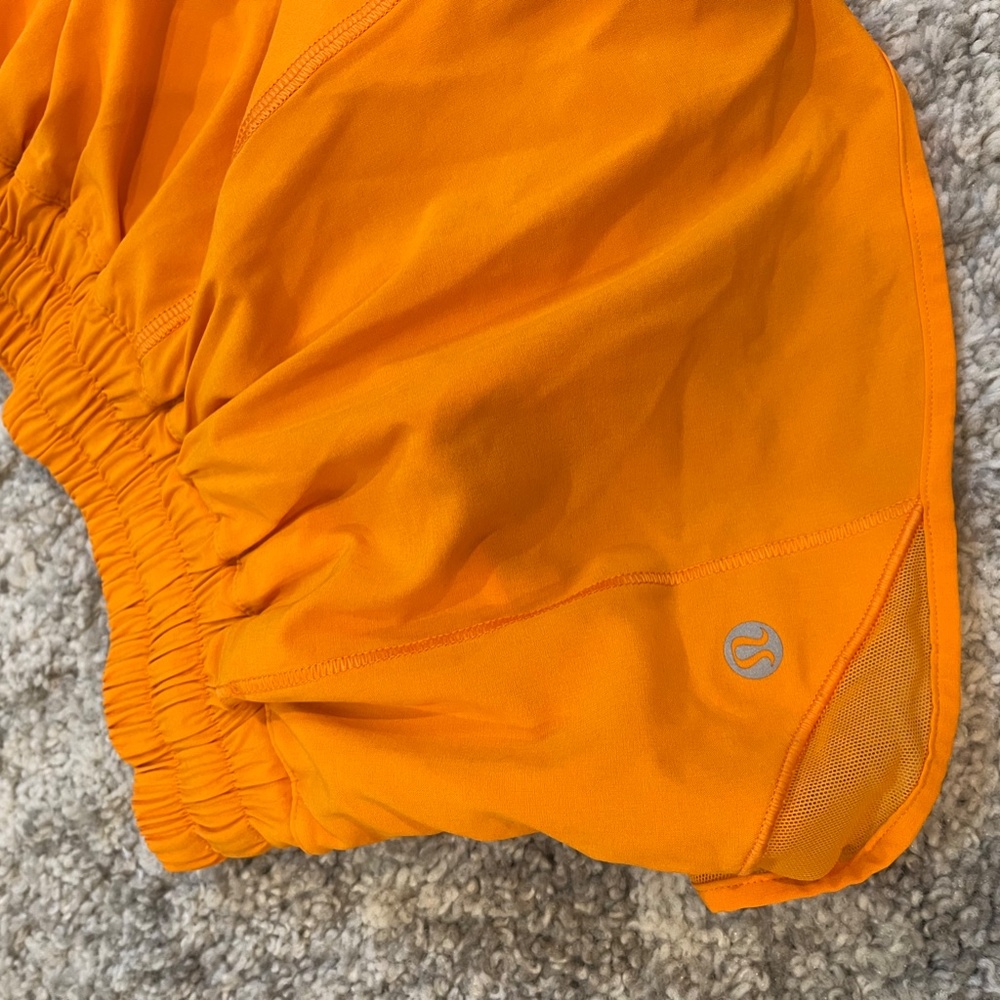 Bright Orange Lululemon shorts